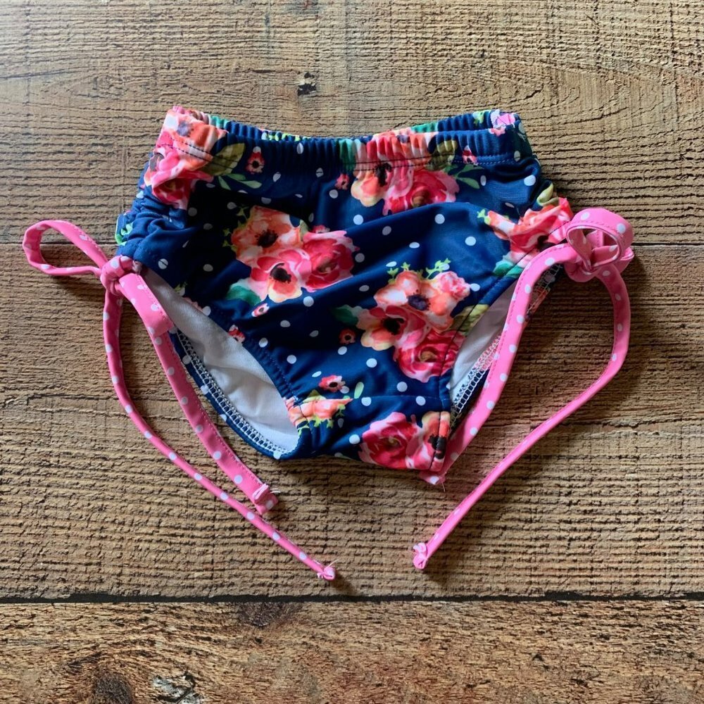 Oopsie Daisy Toddler Girls Floral Swimsuit Bottoms with Side Ties -4